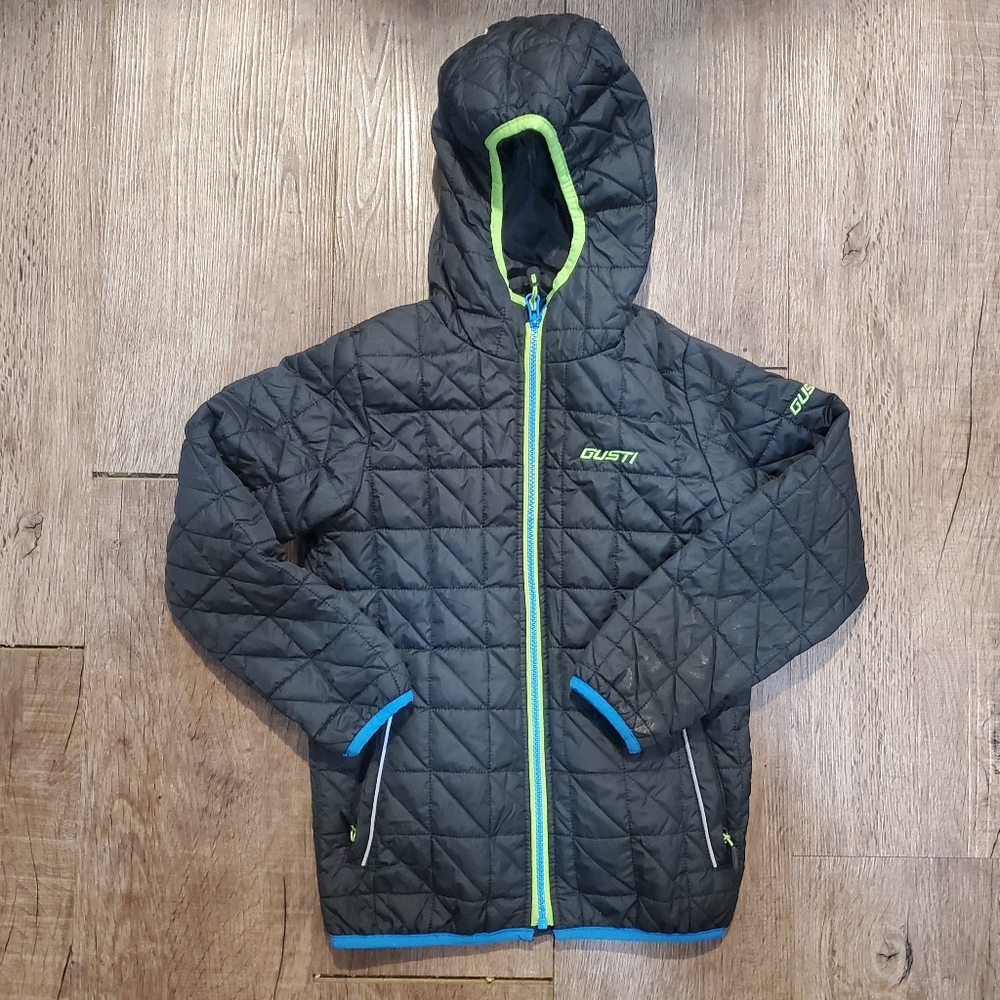 Gusti Black Quilted Jacket Boys Size 6